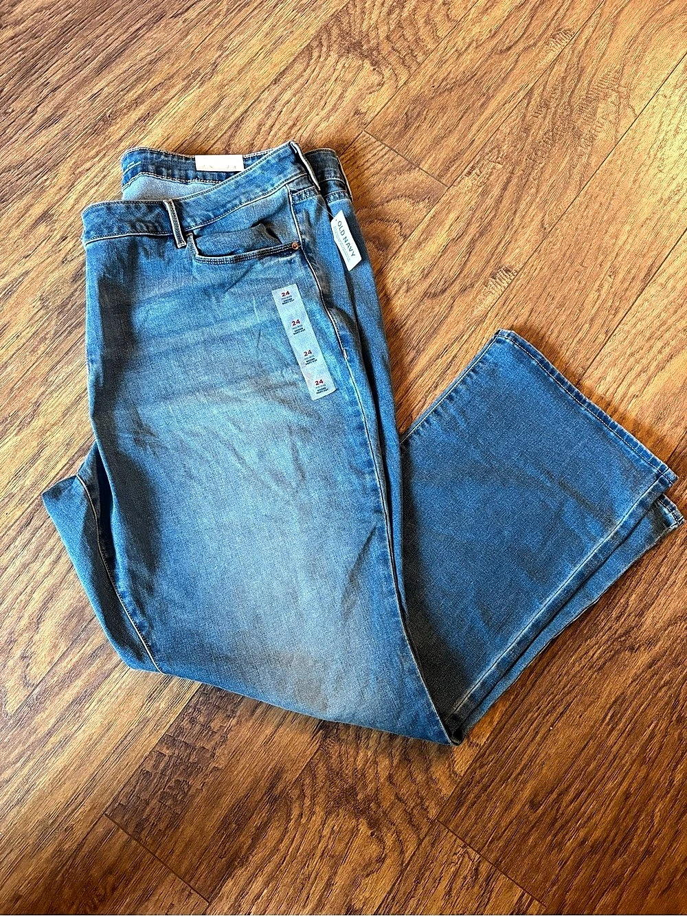 Old Navy Kicker Boot-Cut Jeans in Blue Waist 24 NWT